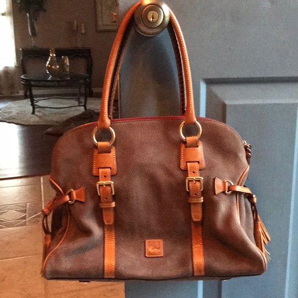 Dooney & Bourke Handbags - Dooney & Bourke Nubuck Pebble Leather Dome Handbag